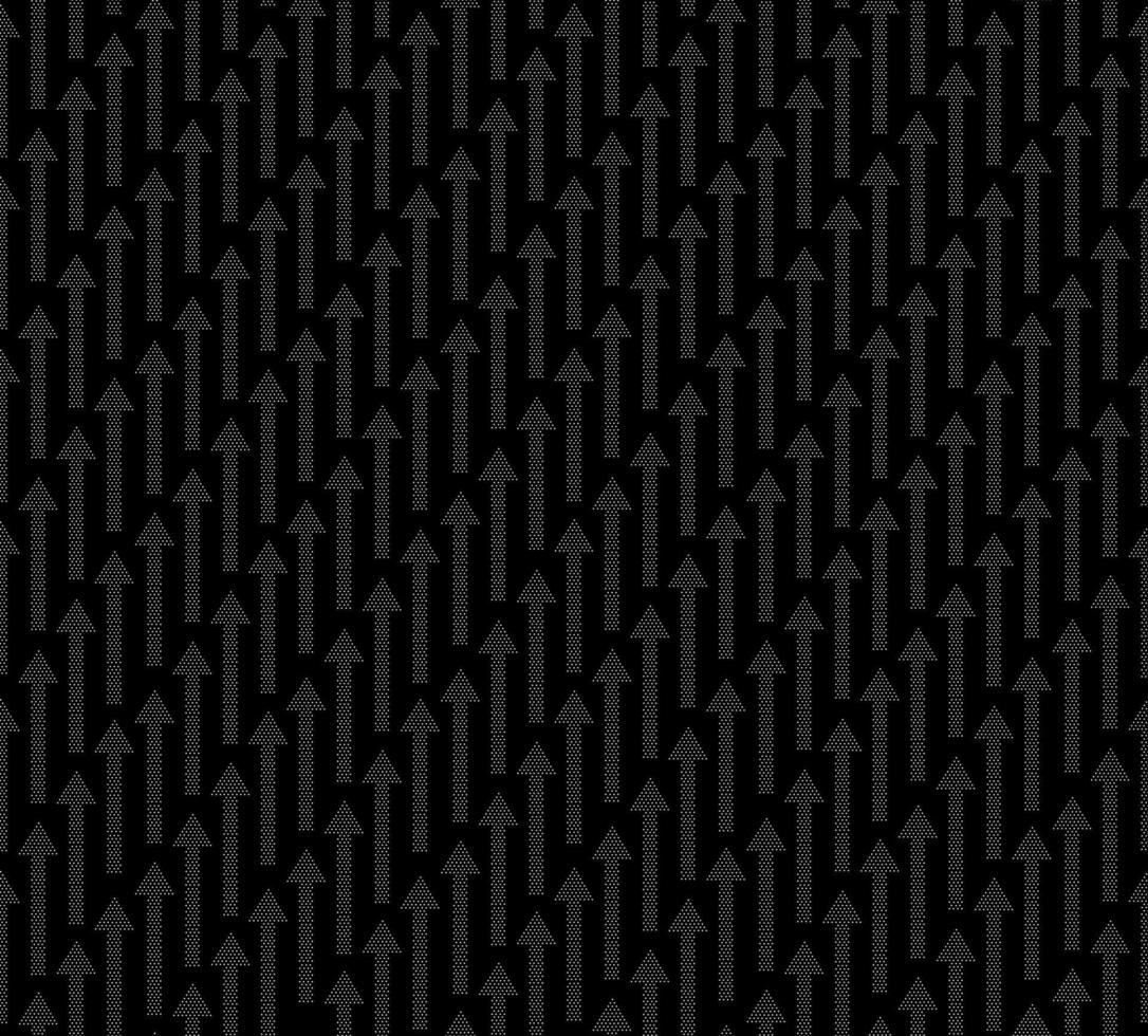 Abstract white seamless pattern with dotted arrows. Arrow Up ornamental background. Success texture vector