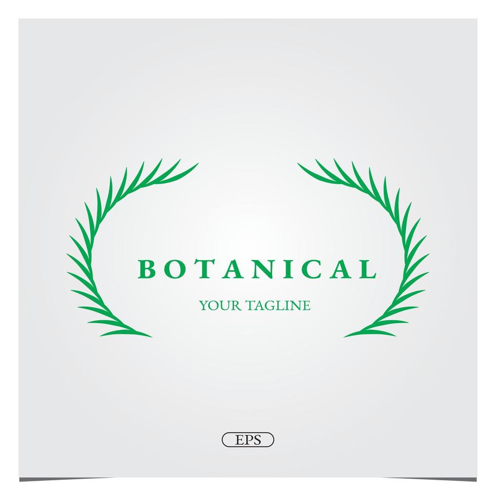 botánico naturaleza eco logo diseño logo premium elegante plantilla vector eps 10