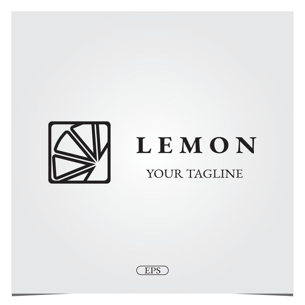 square outline lemon Logo design logo premium elegant template vector eps 10