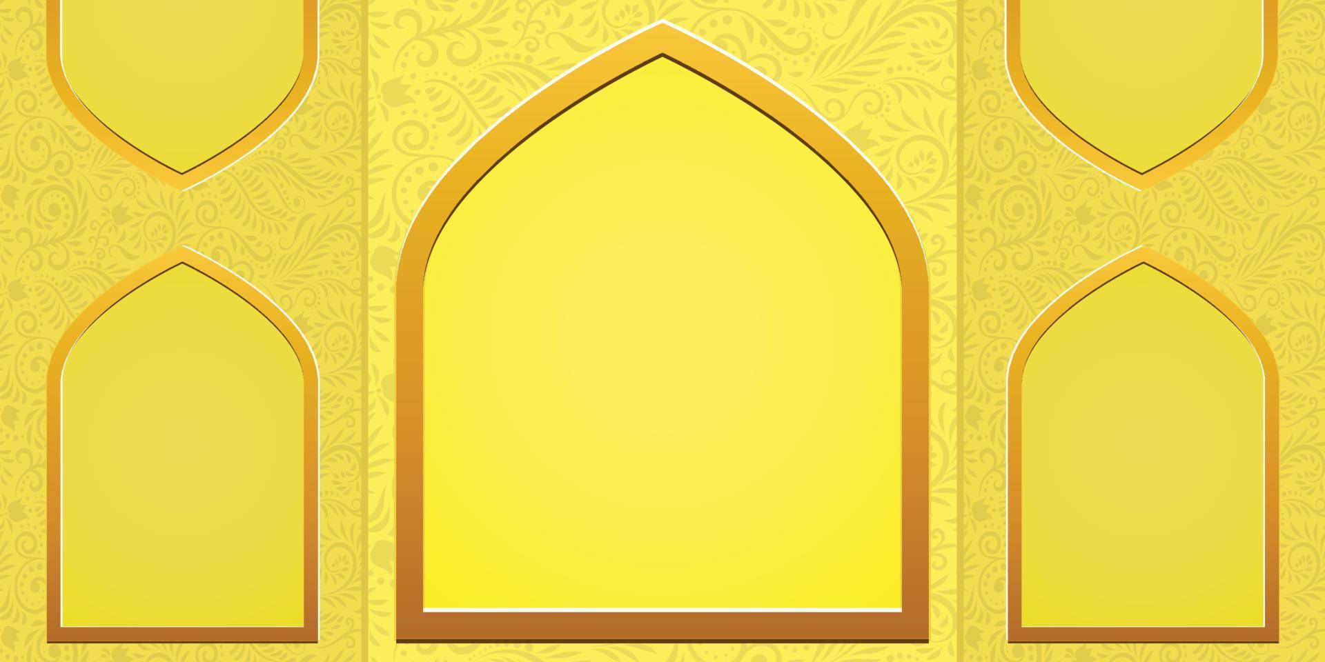 fondo de banner islámico elegante y fresco con espacio de texto vector