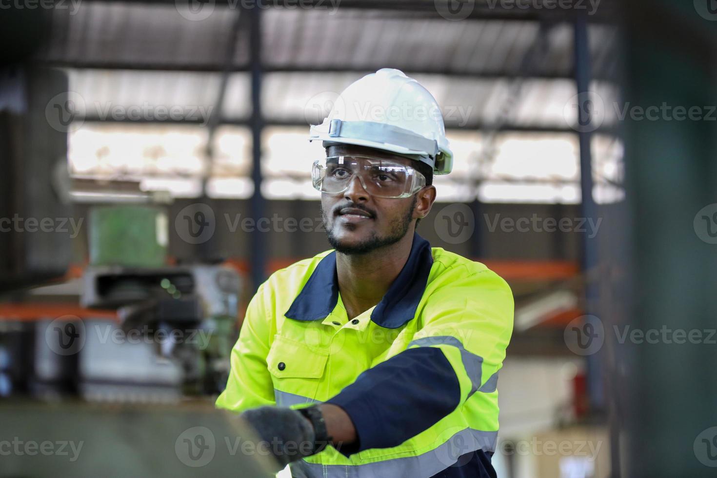 Professional men engineer worker skills quality, maintenance, training industry factory worker , warehouse Workshop for factory operators, mechanical engineering team production. photo