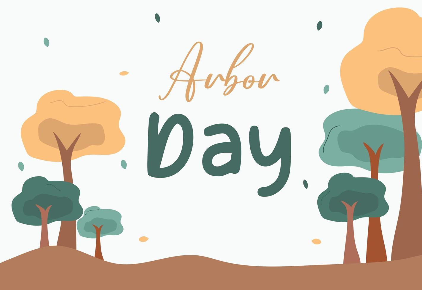 Ilustración de vector de fondo de celebración de días de árbol