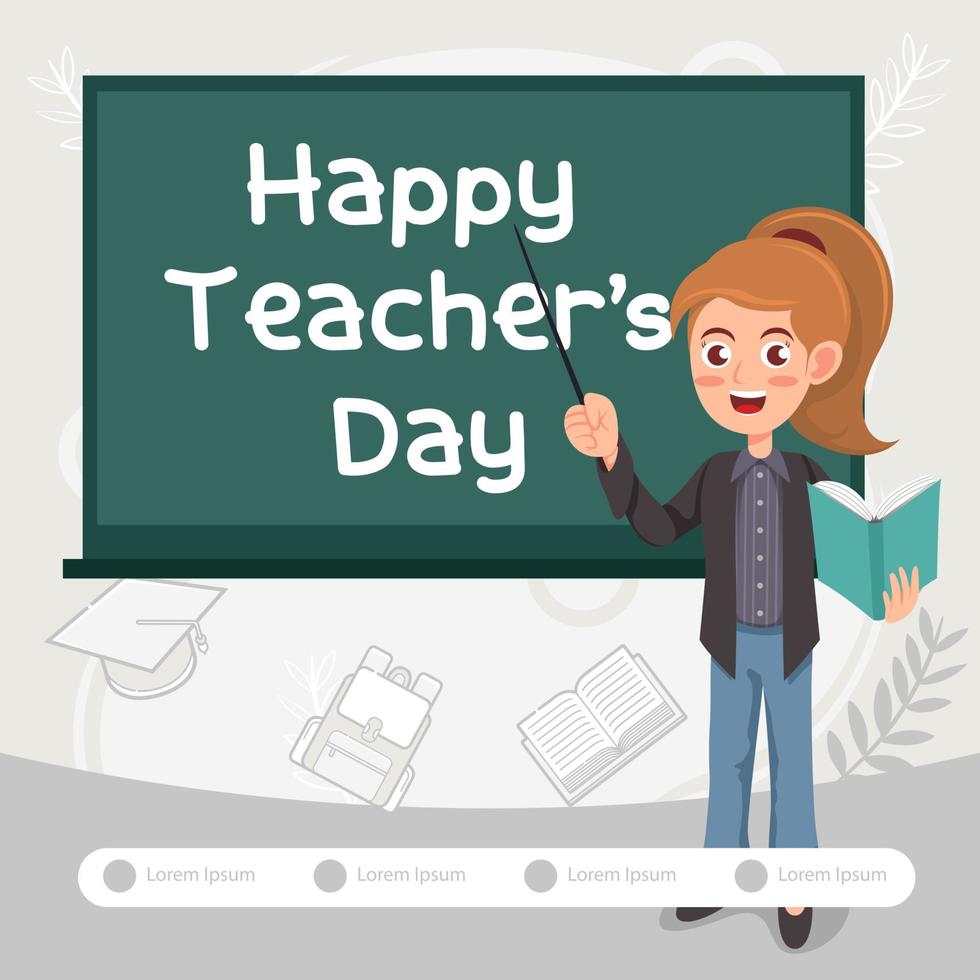 Happy World Teachers Day vector