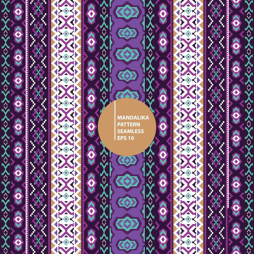 Mandalika Lombok Indonesia Seamless Pattern Background vector