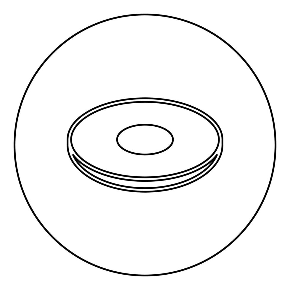 tipo de símbolo eléctrico superficies de cocción signo utensilio icono del panel de destino en círculo contorno redondo color negro ilustración vectorial imagen de estilo plano vector