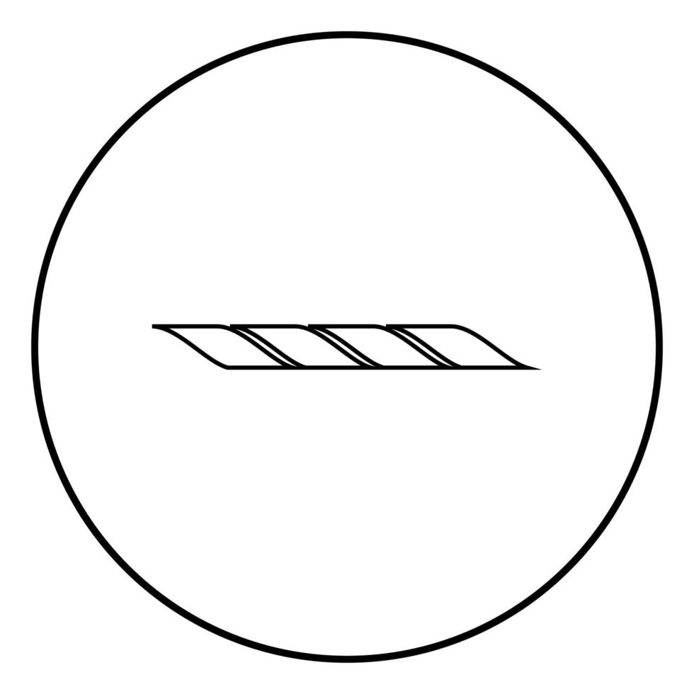 icono de cuerda color negro ilustración vectorial imagen simple vector