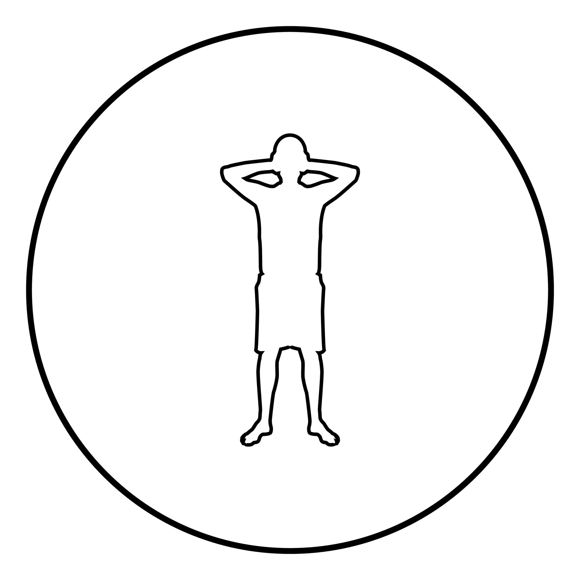 Man covering his ears silhouette front view Closing concept ignore icon