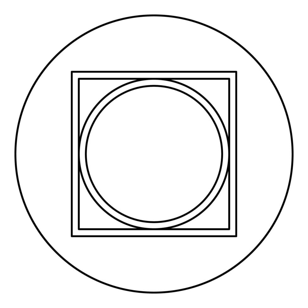 Can be spinning squeezed dry in the washing machine Clothes care symbols Washing concept Laundry sign icon in circle round outline black color vector illustration flat style image