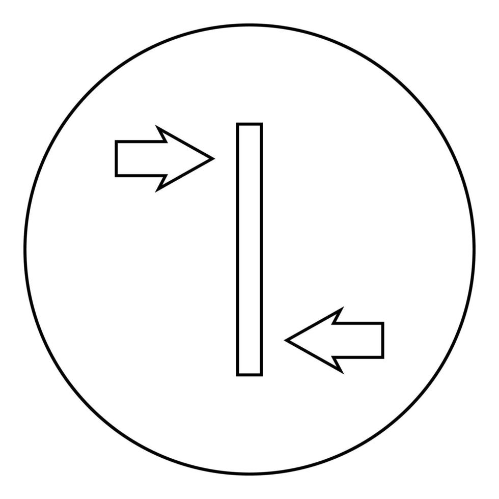 Offset image pattern Designation on the wallpaper symbol icon in circle round outline black color vector illustration flat style image
