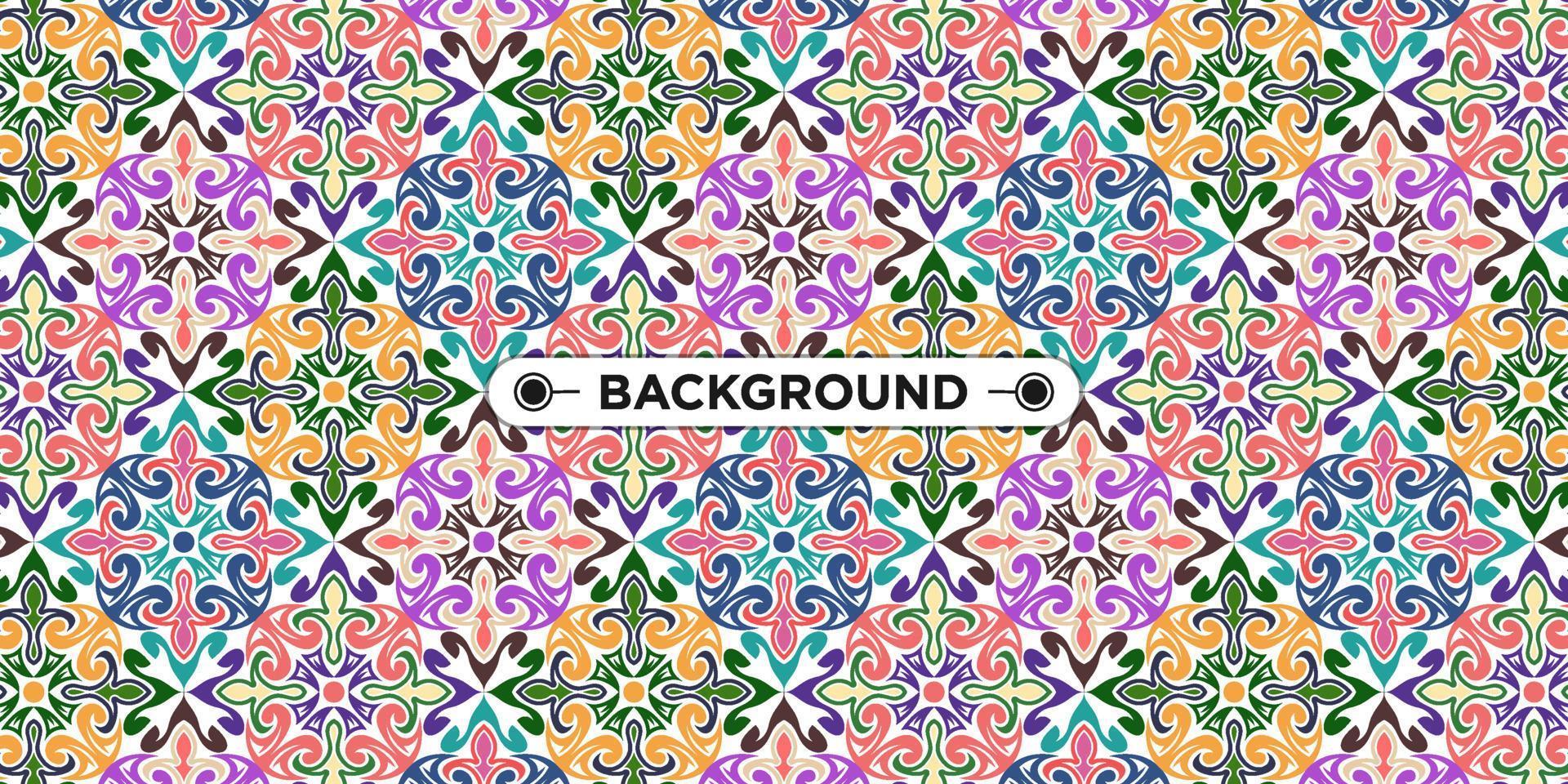 colorful background with ethnic texture vector