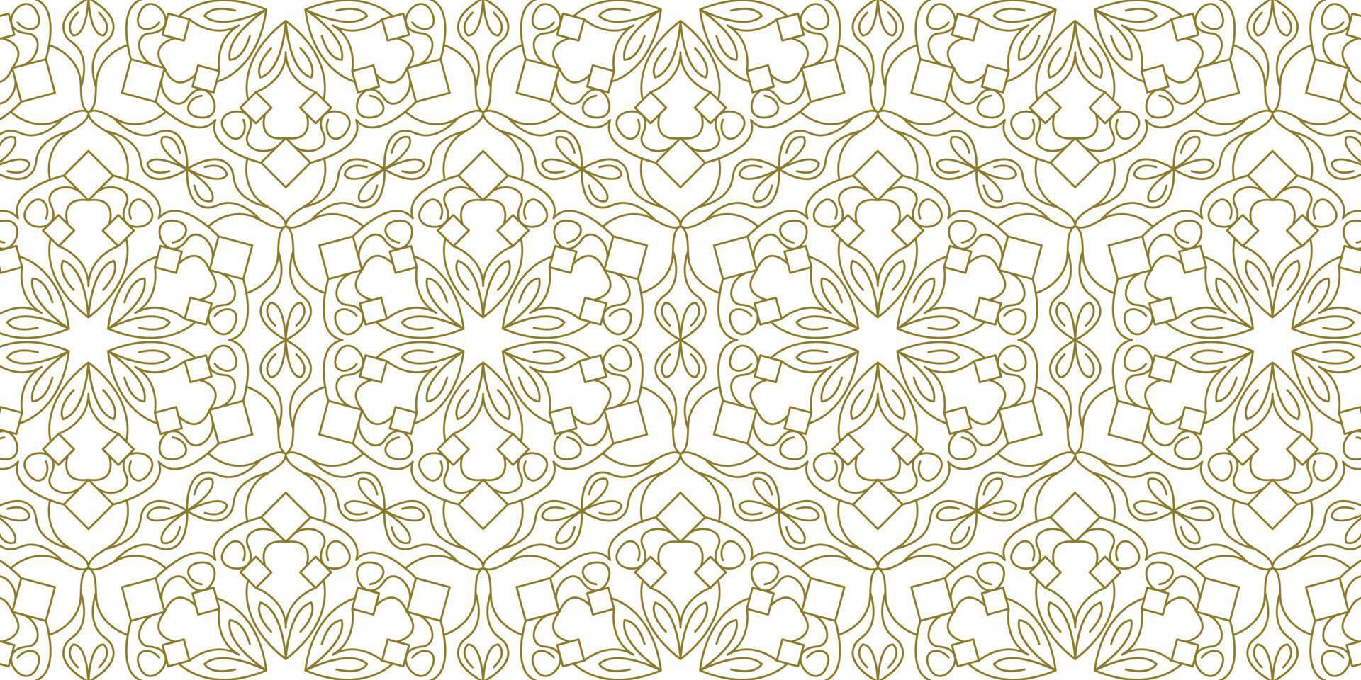 gold line pattern ethnic background vector
