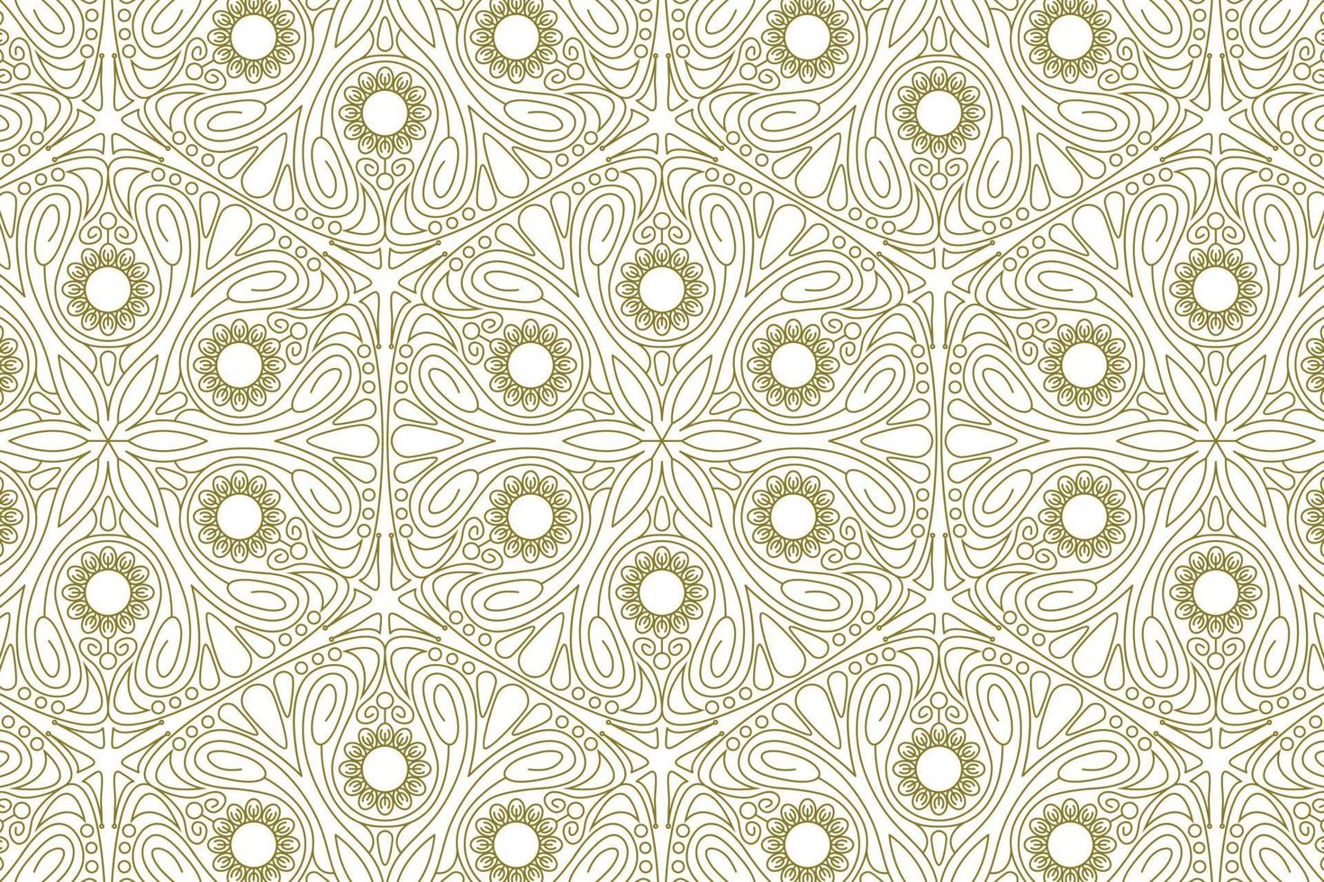 gold line pattern ethnic background vector
