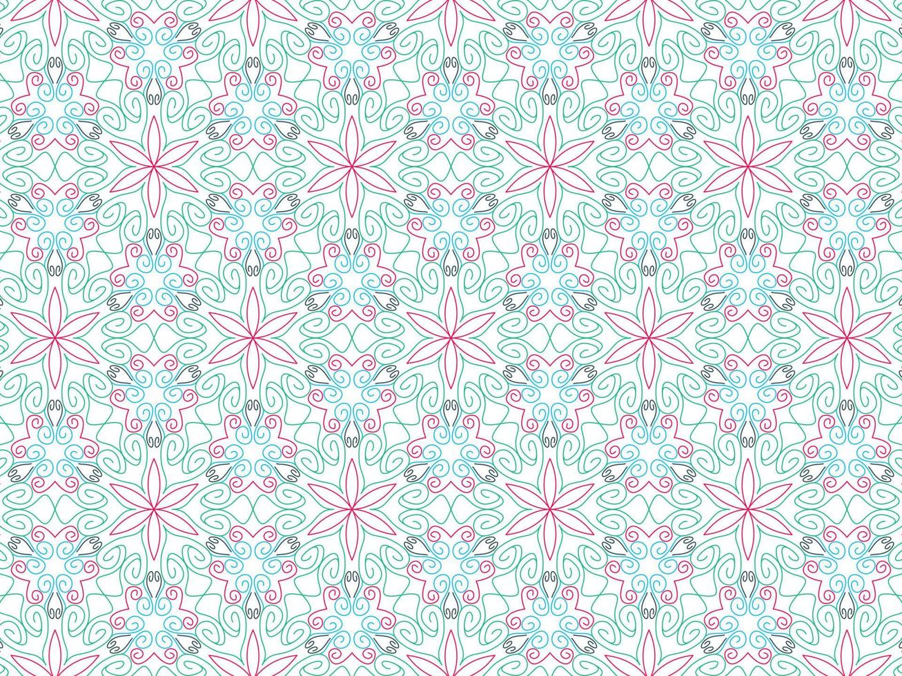 geometric ethnic line mandala background vector