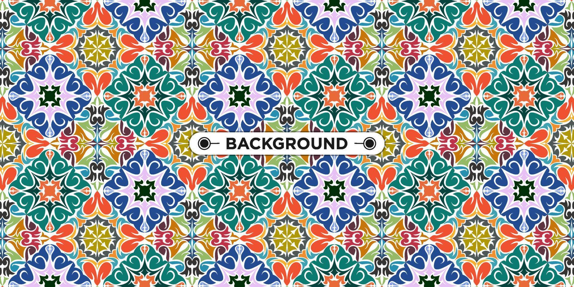 colorful background with ethnic texture vector