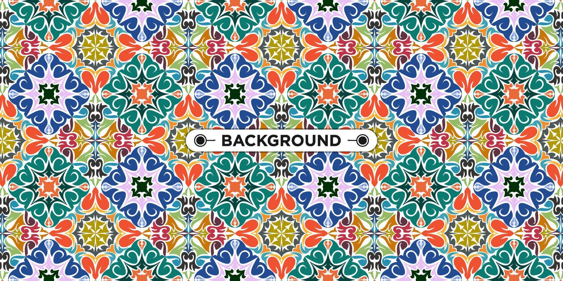 colorful background with ethnic texture vector