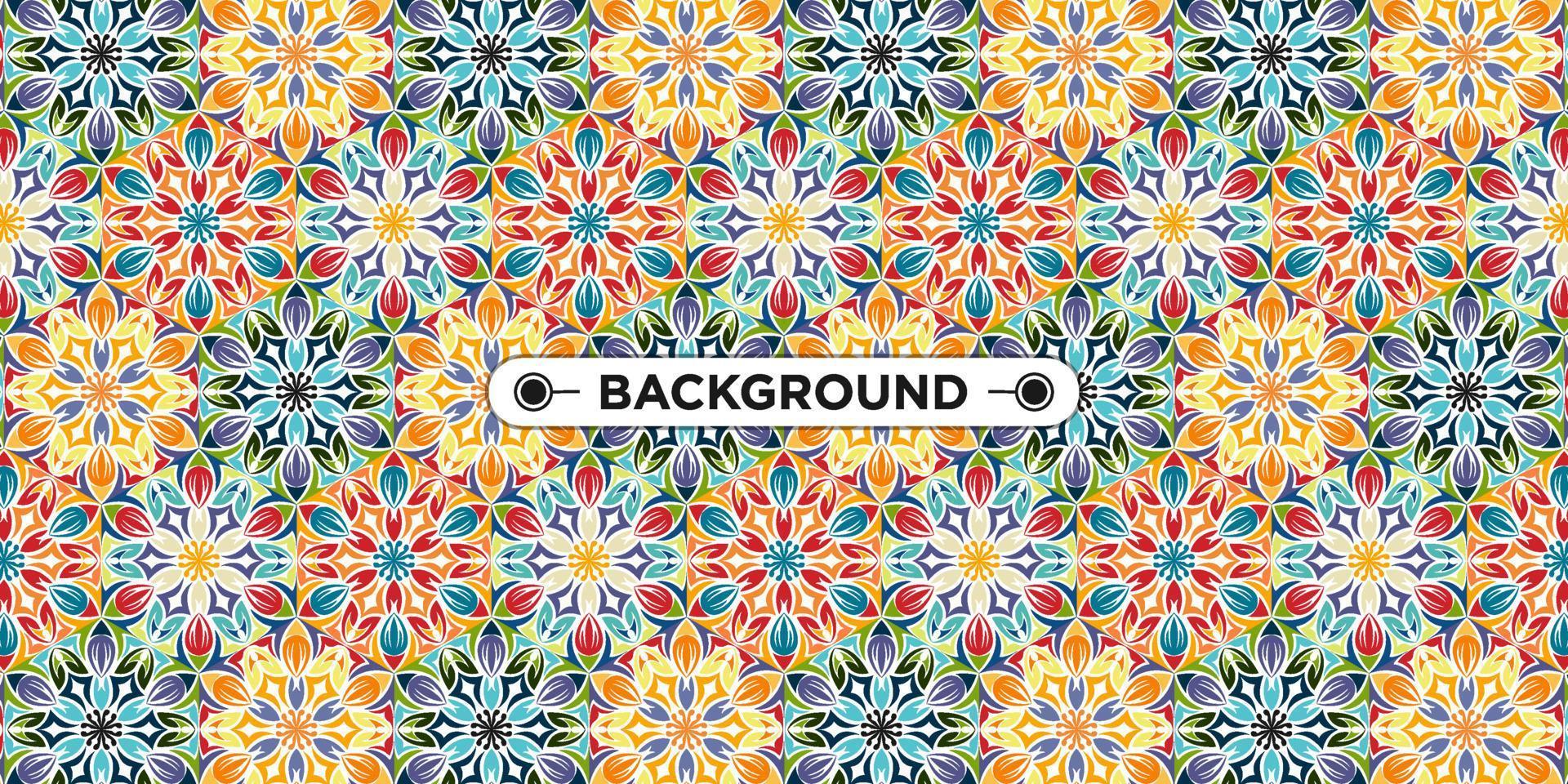 colorful background with ethnic texture vector