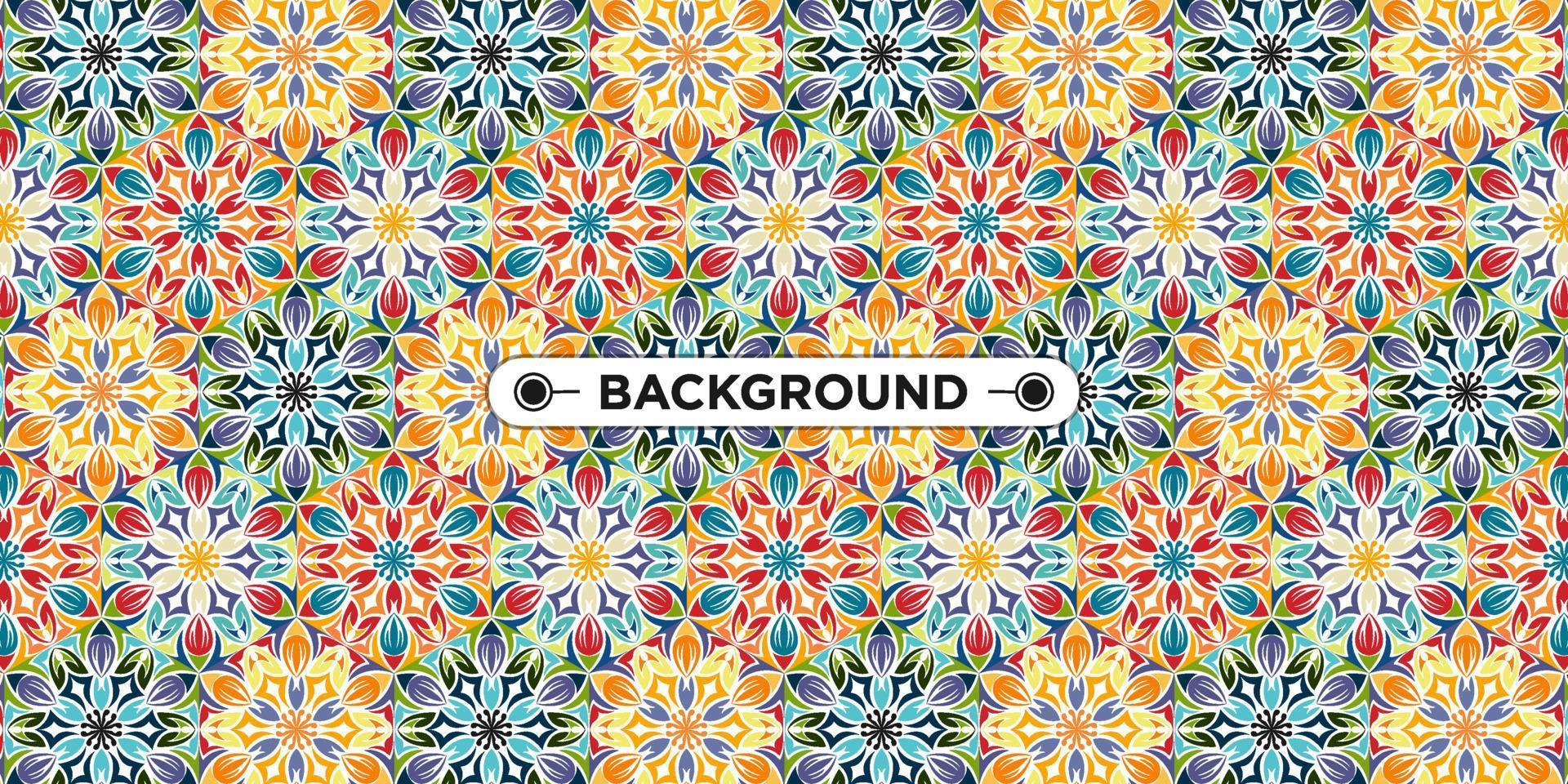 colorful background with ethnic texture vector