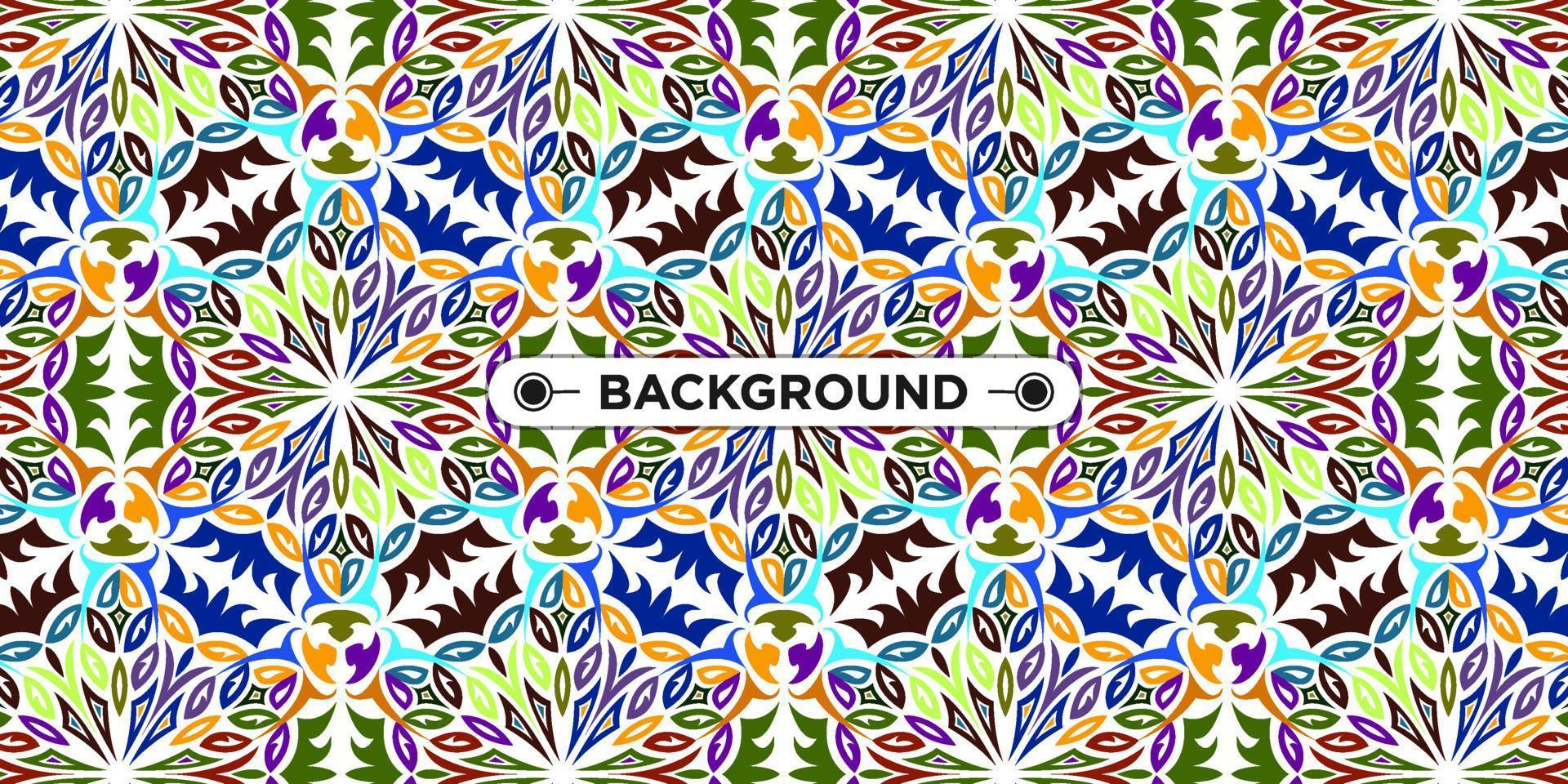 colorful background with ethnic texture vector