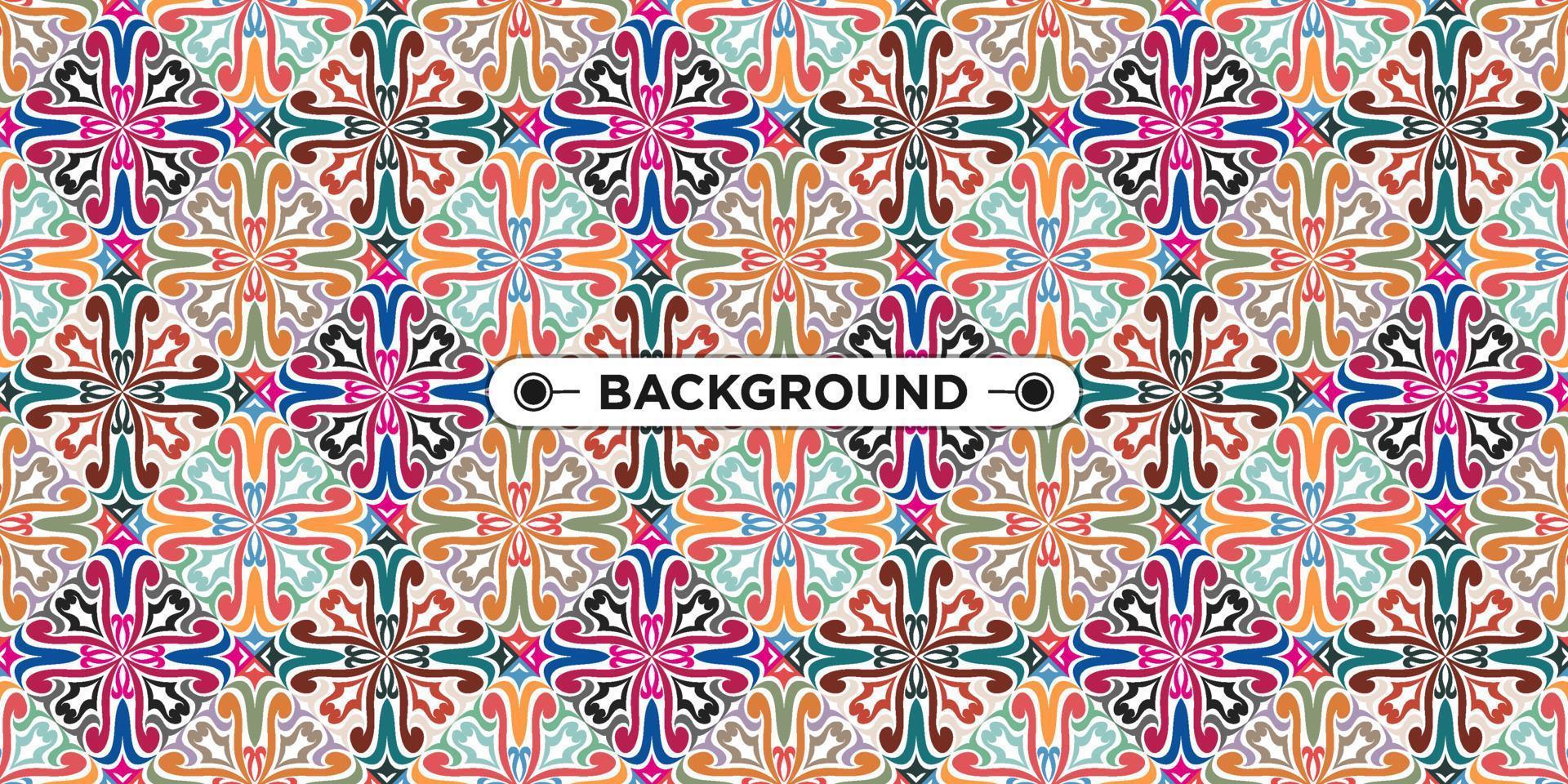 colorful background with ethnic texture vector