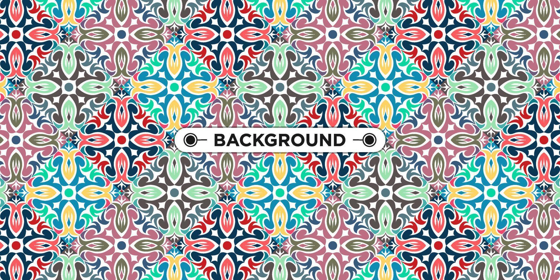 colorful background with ethnic texture vector
