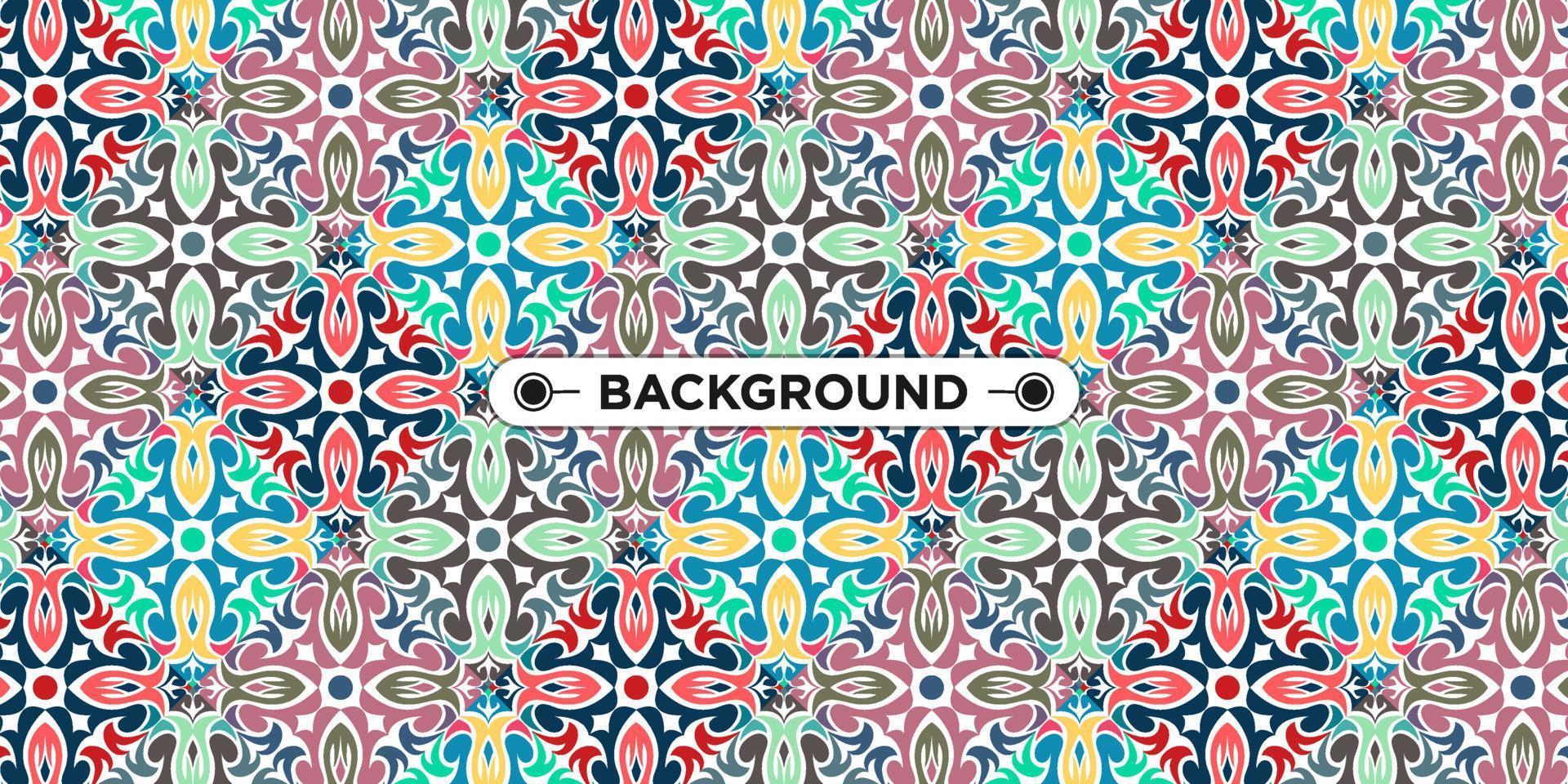 colorful background with ethnic texture vector