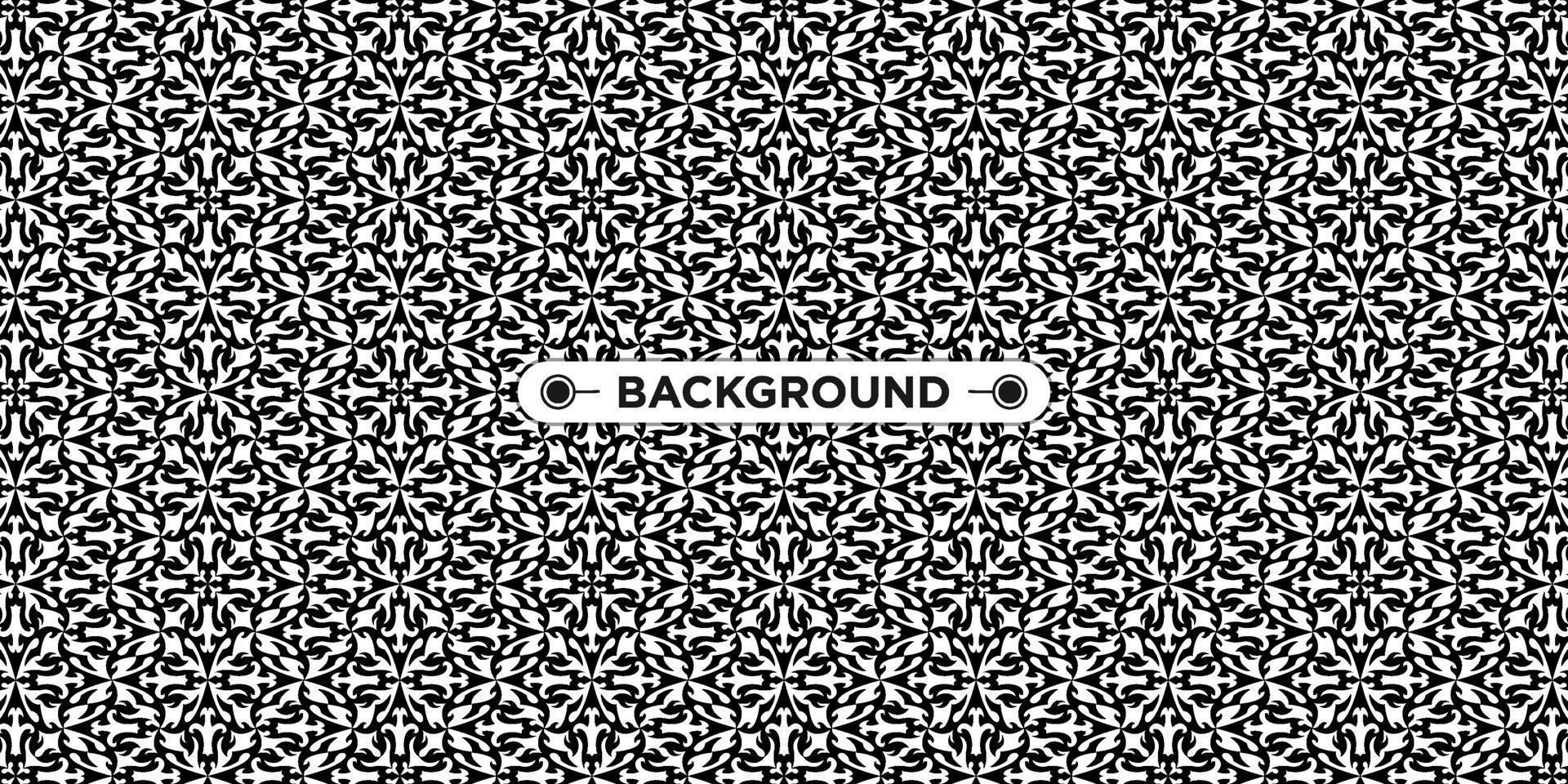 black and white background with ethnic texture vector