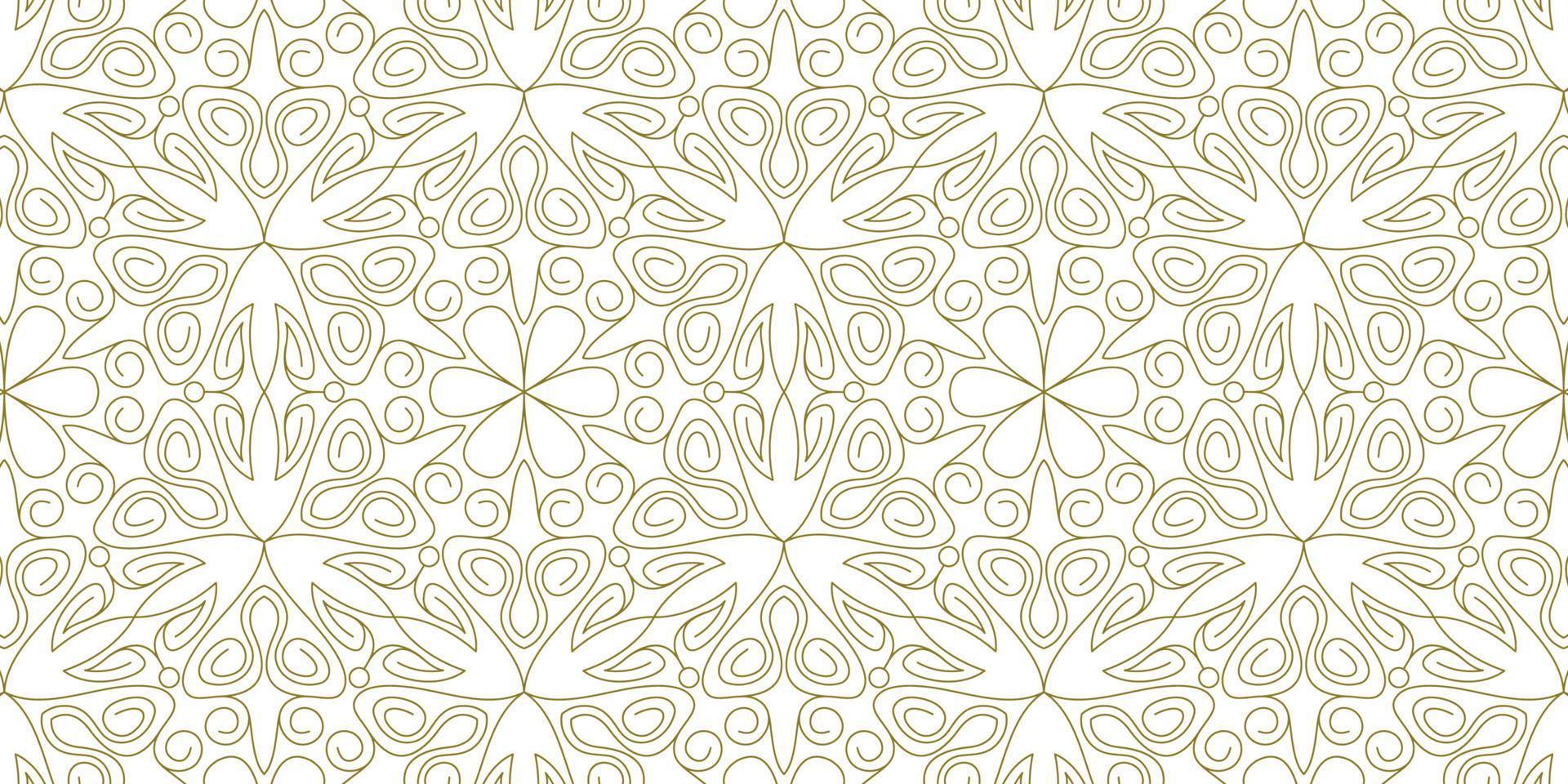 gold line pattern ethnic background vector
