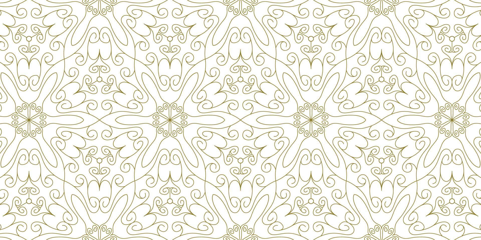 gold line pattern ethnic background vector