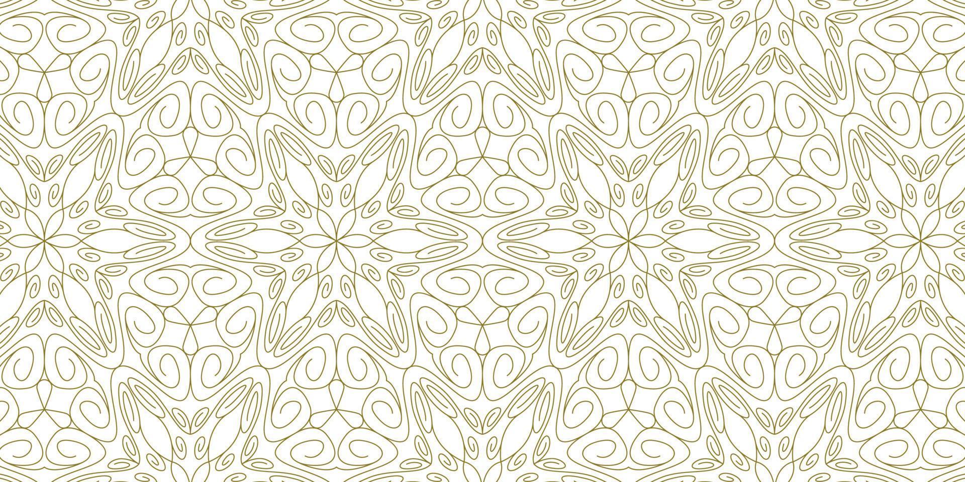 gold line pattern ethnic background vector