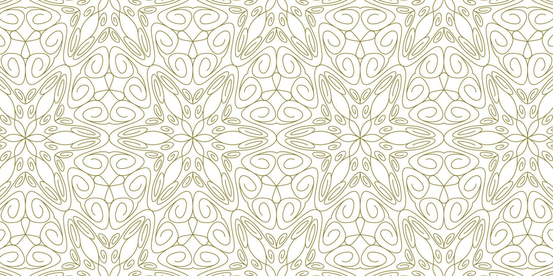 gold line pattern ethnic background vector