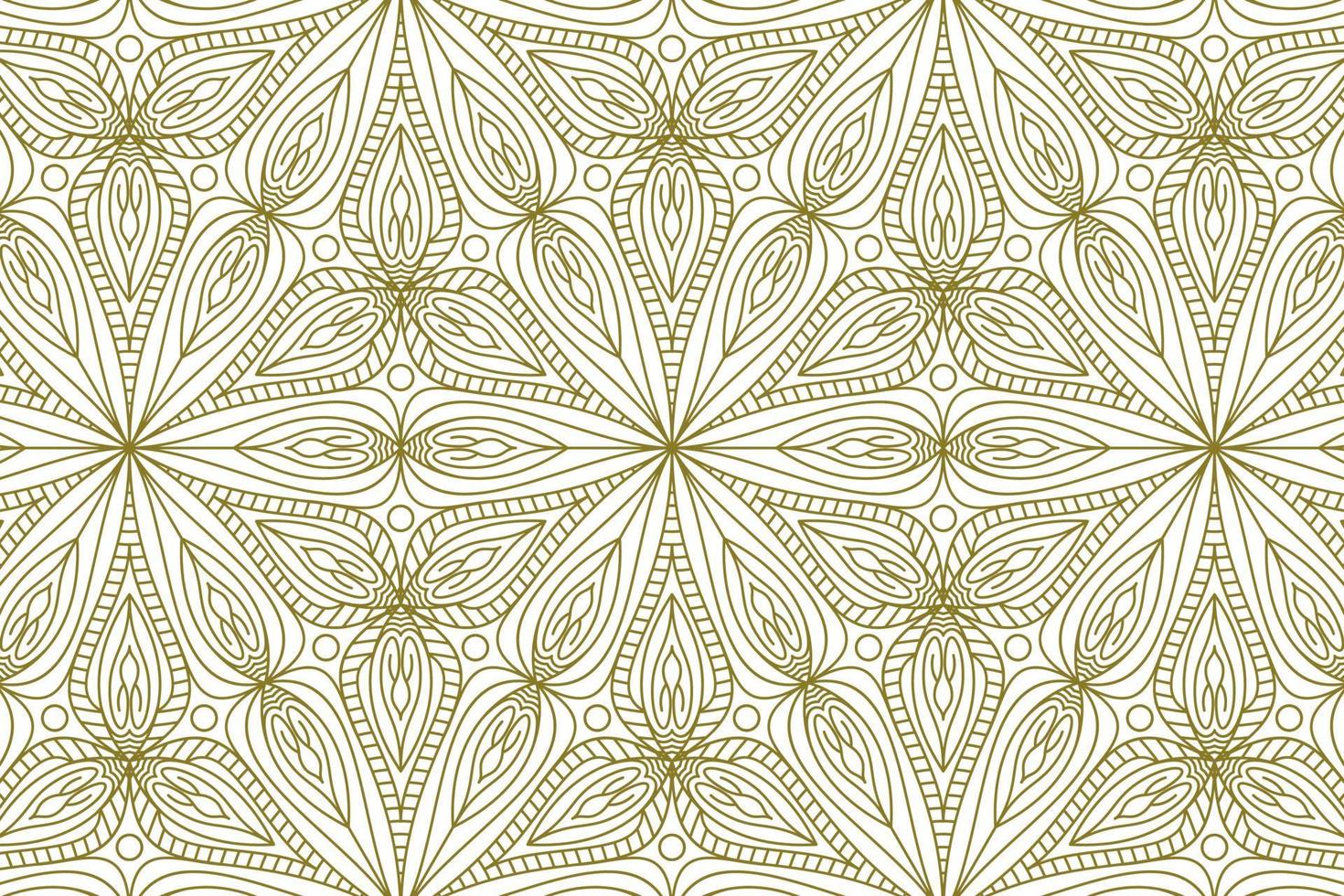 gold line pattern ethnic background vector