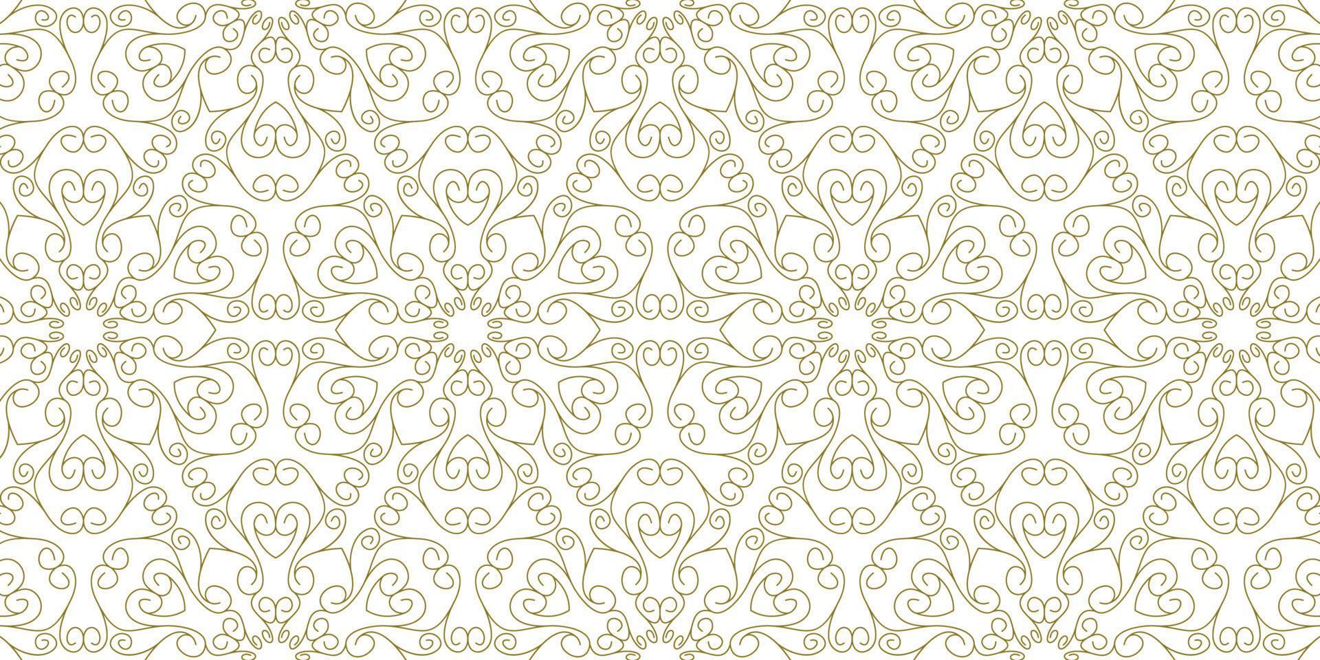 gold line pattern ethnic background vector