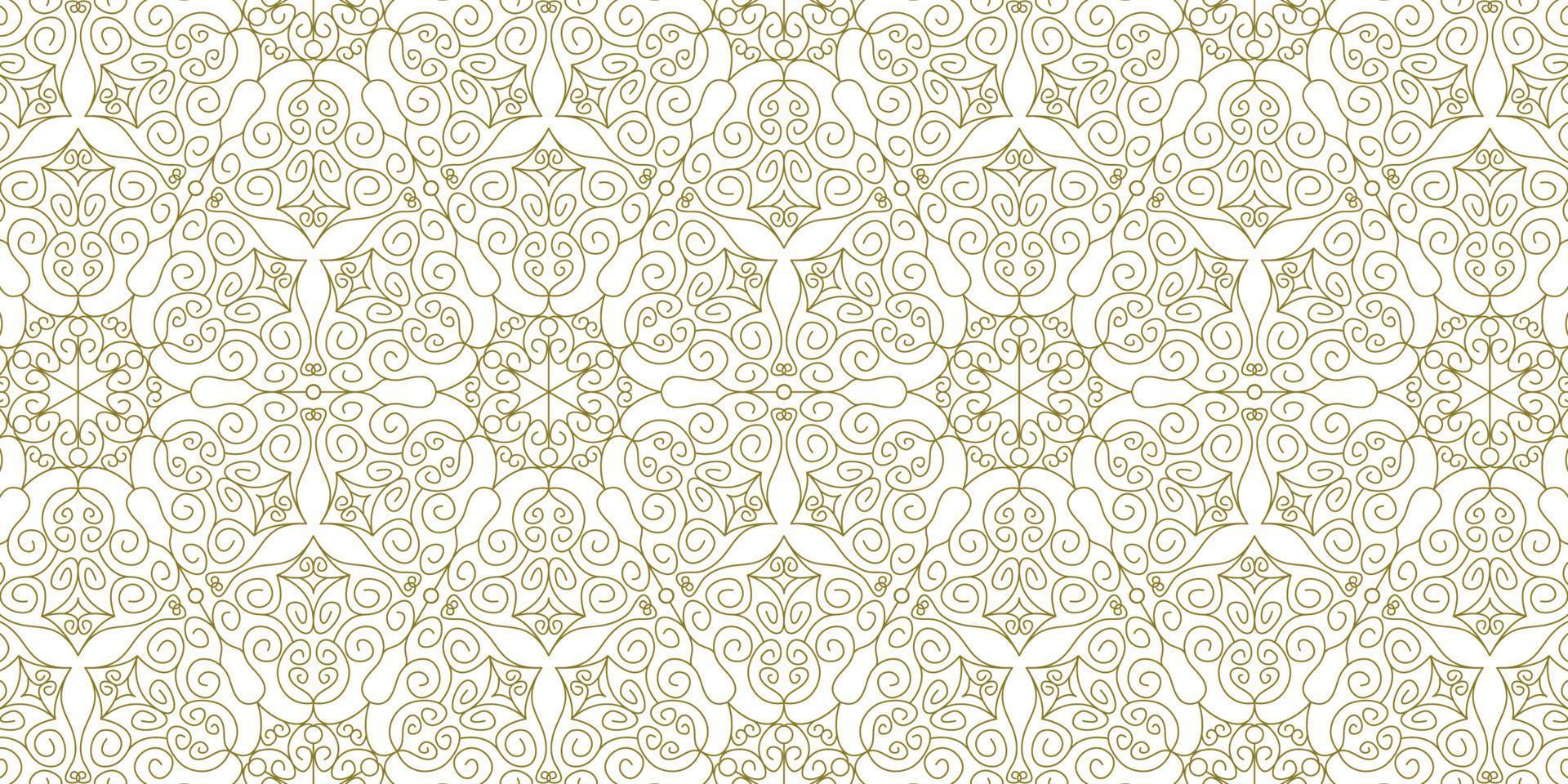 gold line pattern ethnic background vector