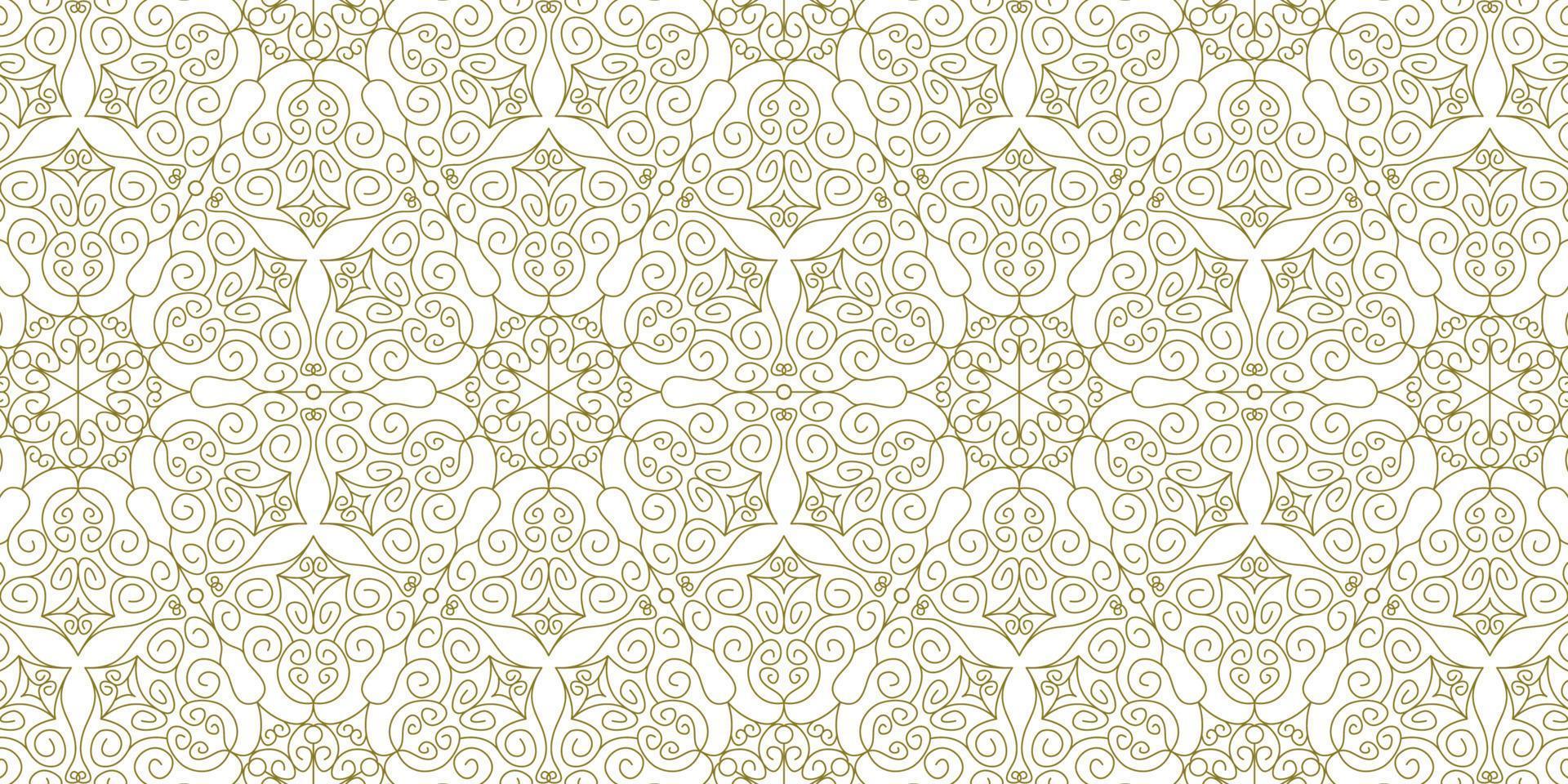 gold line pattern ethnic background vector