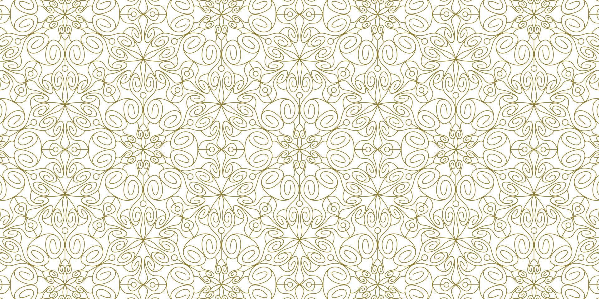 gold line pattern ethnic background vector