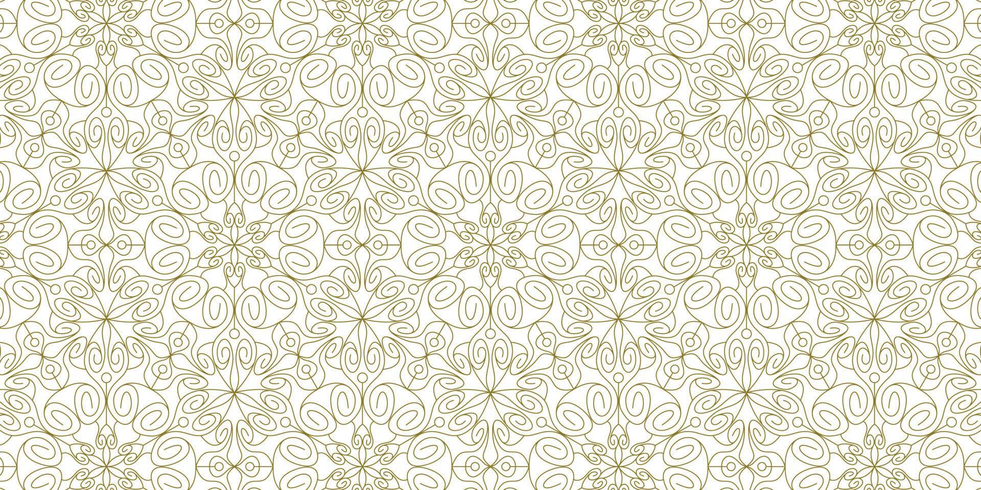 gold line pattern ethnic background vector