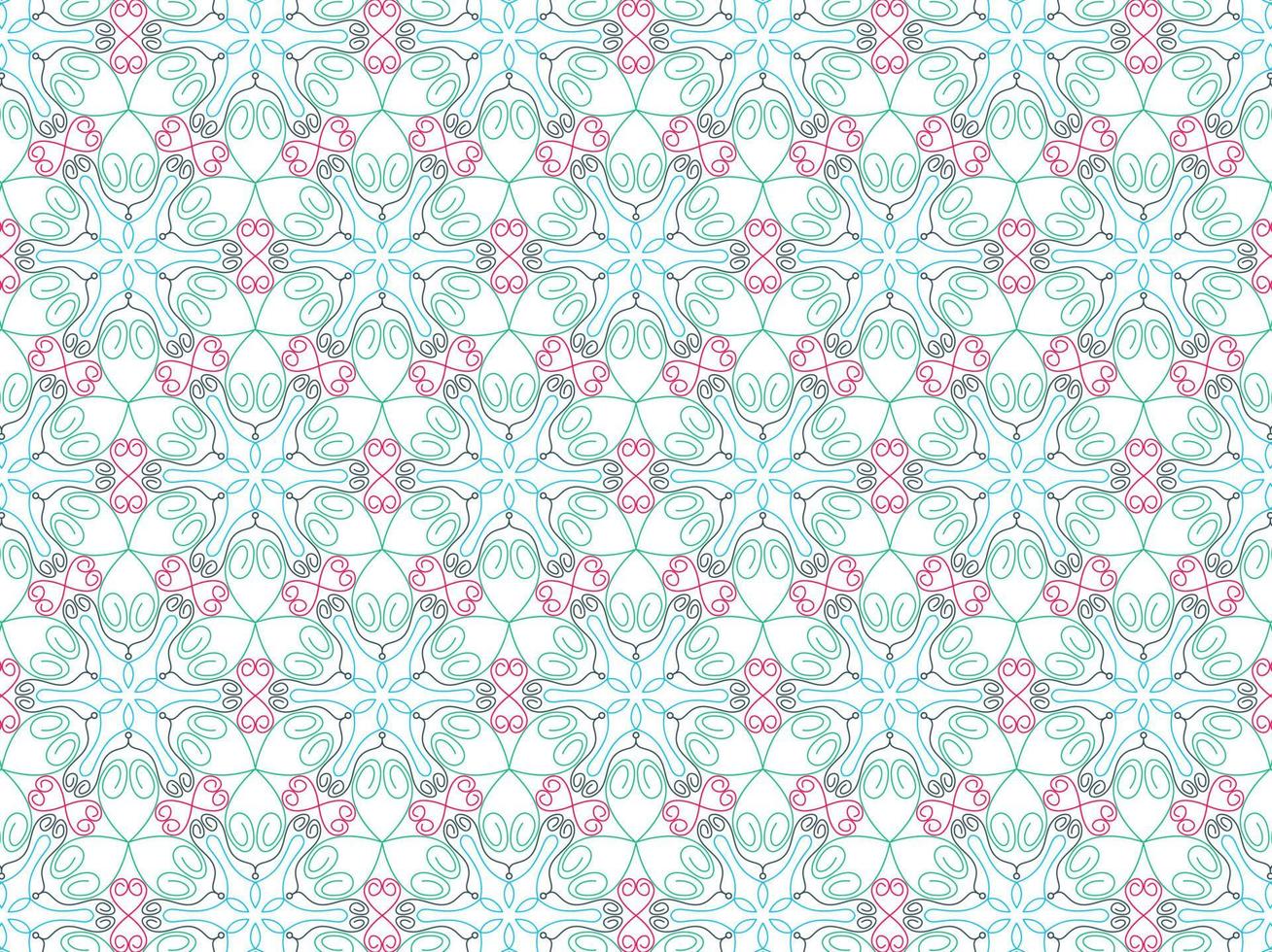 geometric ethnic line mandala background vector