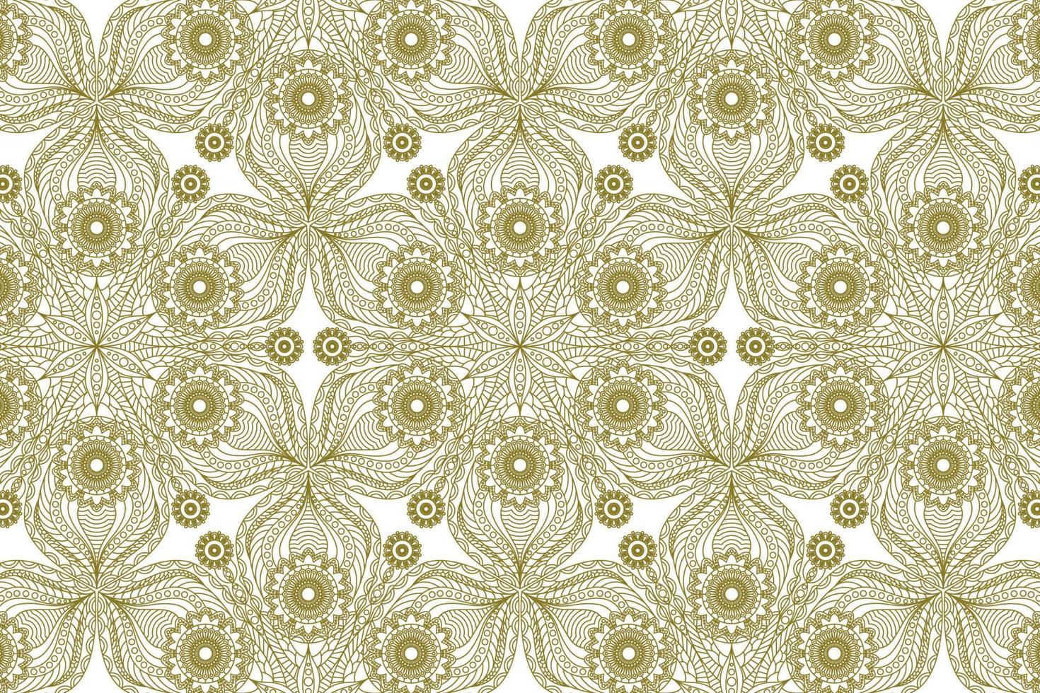 gold line pattern ethnic background vector