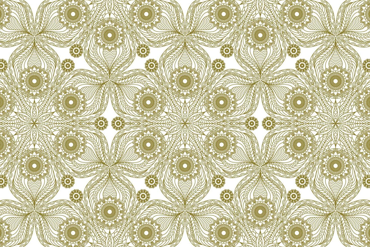 gold line pattern ethnic background vector