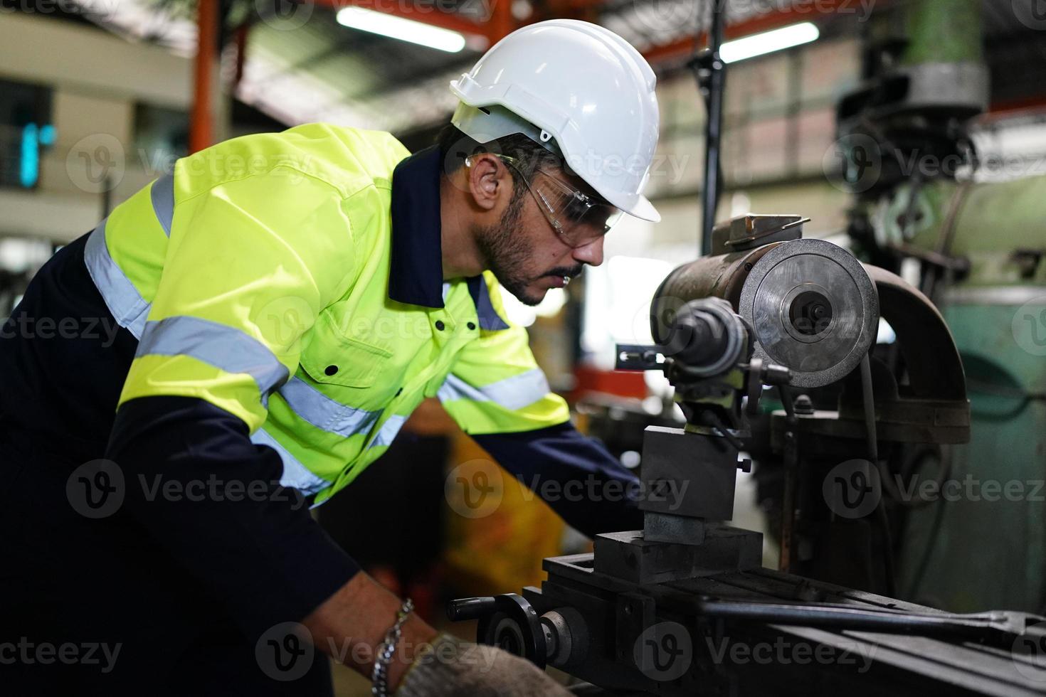 Professional men engineer worker skills quality, maintenance, training industry factory worker , warehouse Workshop for factory operators, mechanical engineering team production. photo