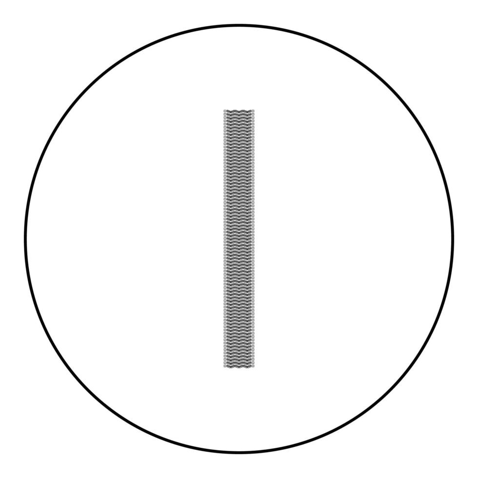 Print wheel winding trace of tyres track icon in circle round black color vector illustration image outline contour line thin style