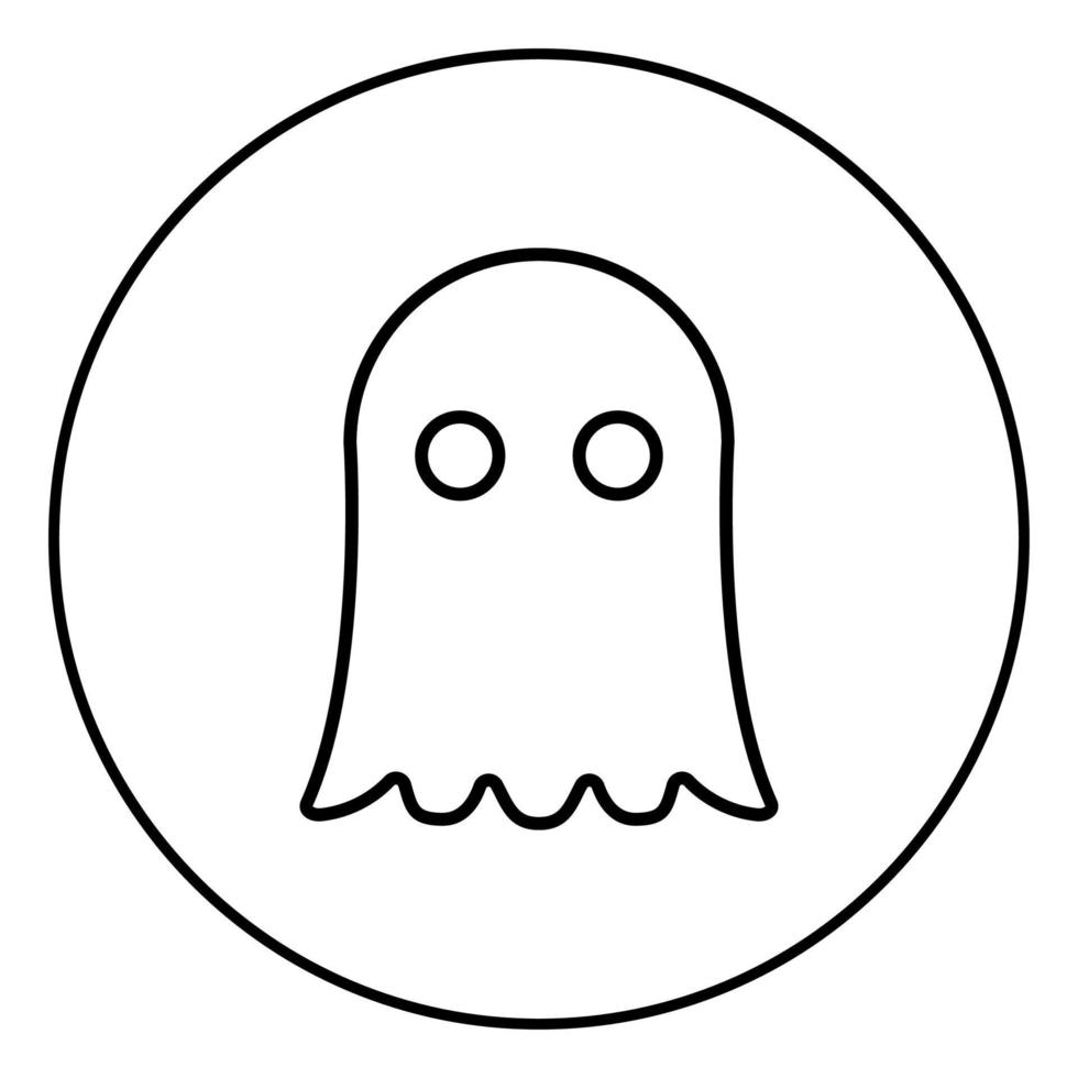 Ghost icon black color vector illustration simple image
