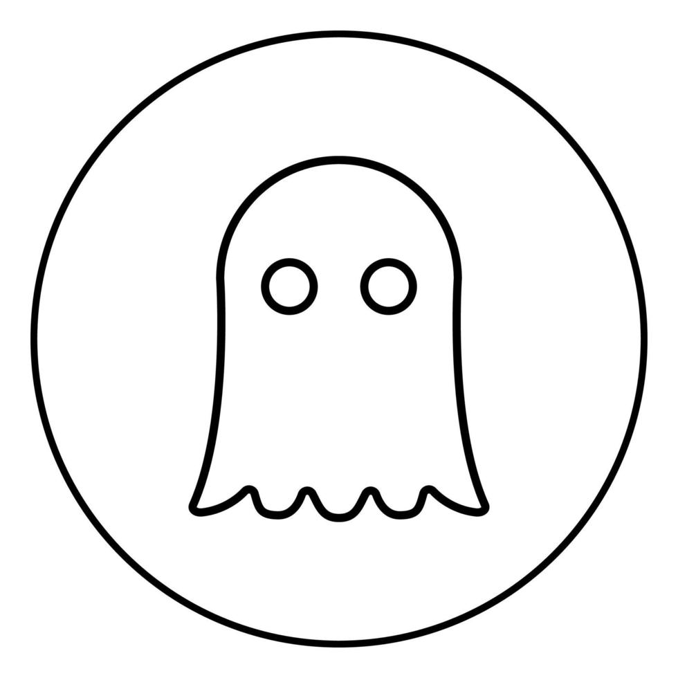 Ghost icon black color vector illustration simple image