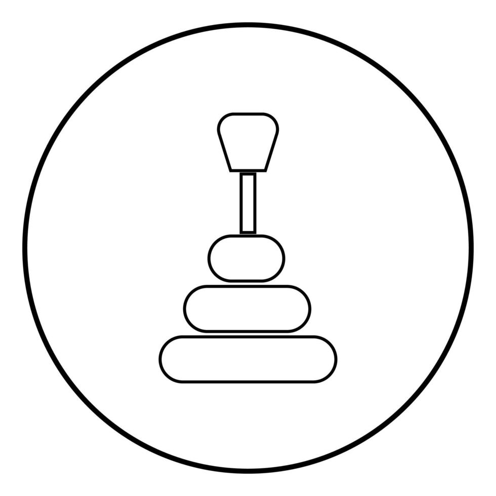 Gear shifter icon black color vector illustration simple image