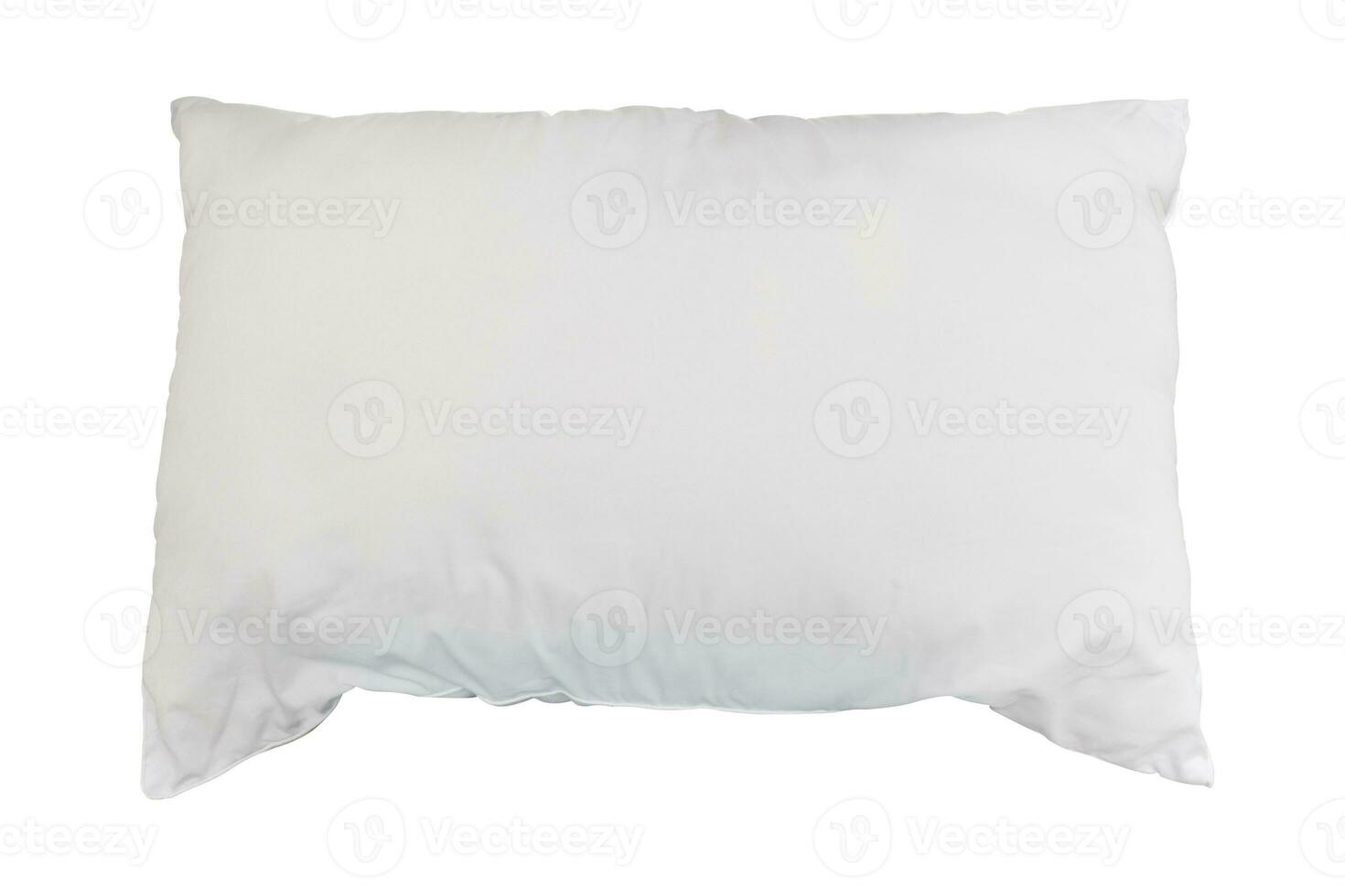 almohada blanca aislada sobre fondo blanco. objeto con trazado de recorte. foto