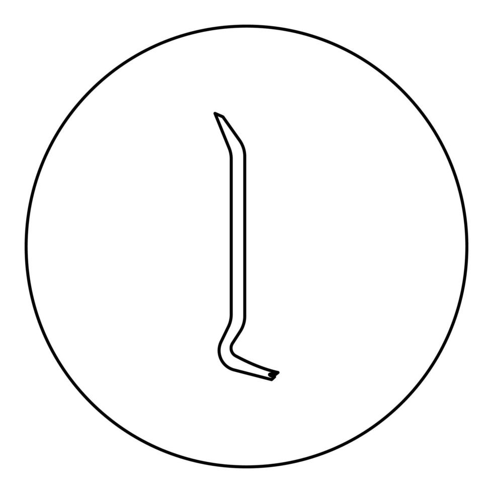 icono de barra de pellizco color negro en círculo redondo vector