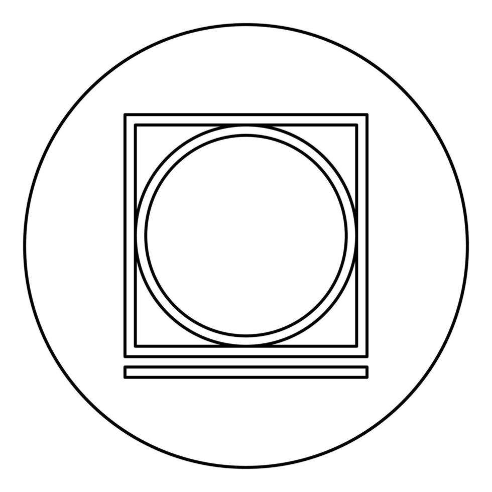 Drum drying in machine easy mode Clothes care symbols Washing concept Laundry sign icon in circle round outline black color vector illustration flat style image