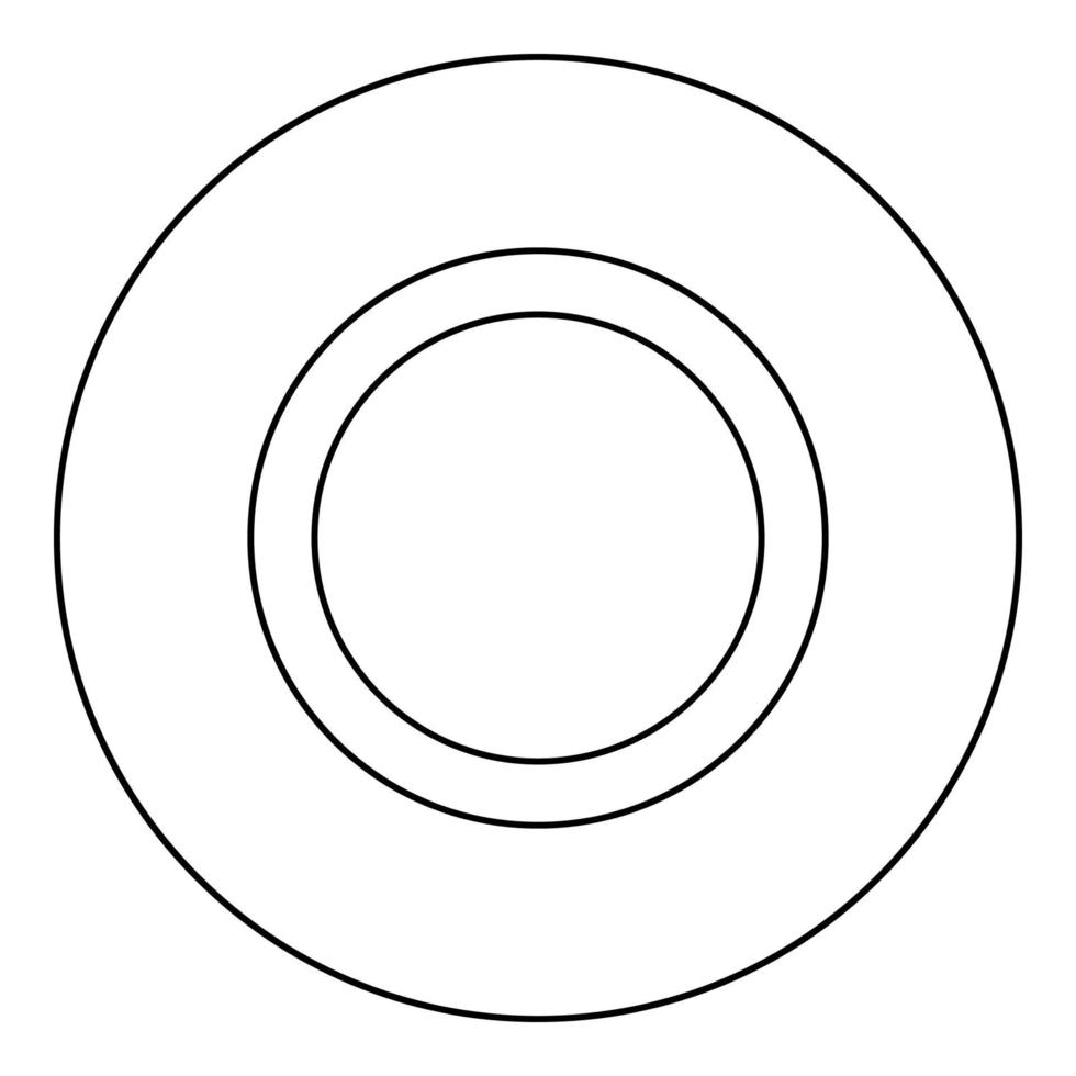 Rubber gasket Grommet seal Leakage o-ring Reten icon in circle round black color vector illustration solid outline style image