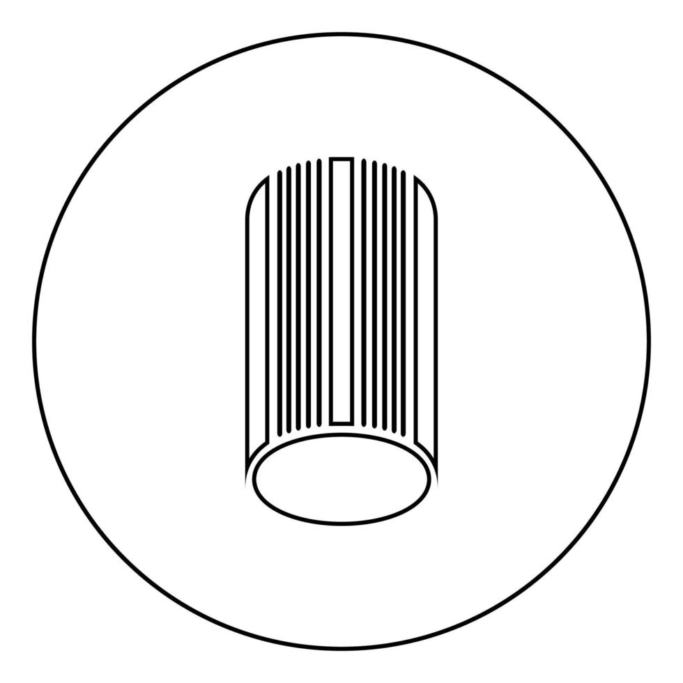 Solarium icon in circle round outline black color vector illustration flat style image