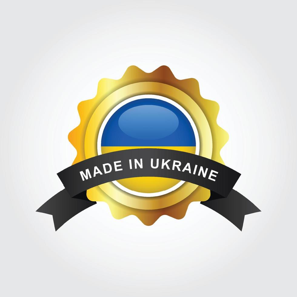 Made in ukraine label vector